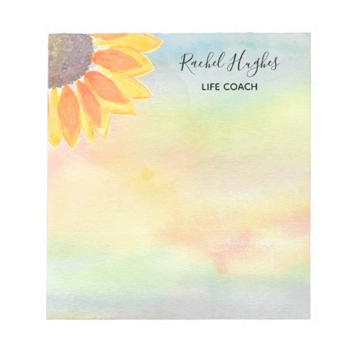 Life Coach Colorful Flower Notepad