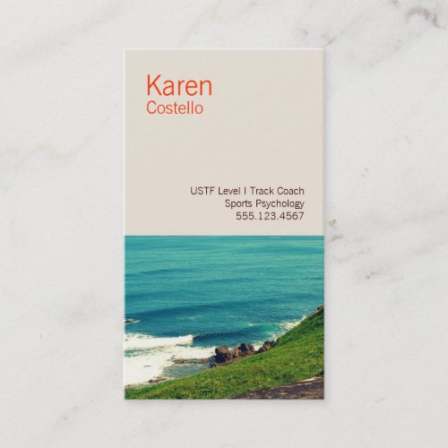 Life Coach Colorful Ocean View Business Card
