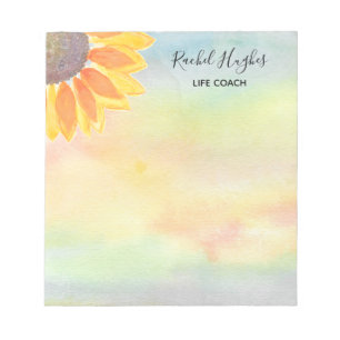 Life Coach Colorful Sunflower Notepad