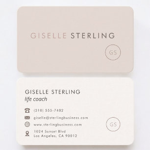 Life Coach Feminine Professional Business Card