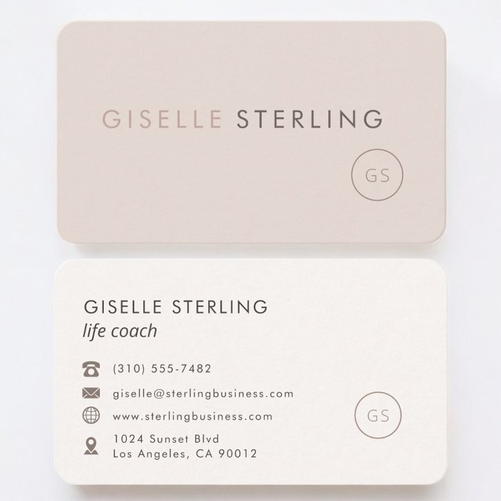 Life Coach Feminine Professional Business Card