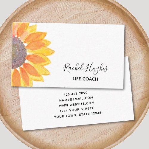 Life Coach Floral Business Card