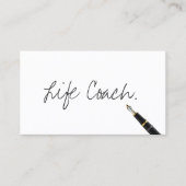 Life Coach Free Handwriting Script Business Card (Front)
