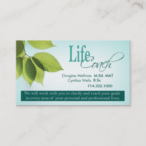 Life Coach I Personal Goals Spiritual Counseling Business Card