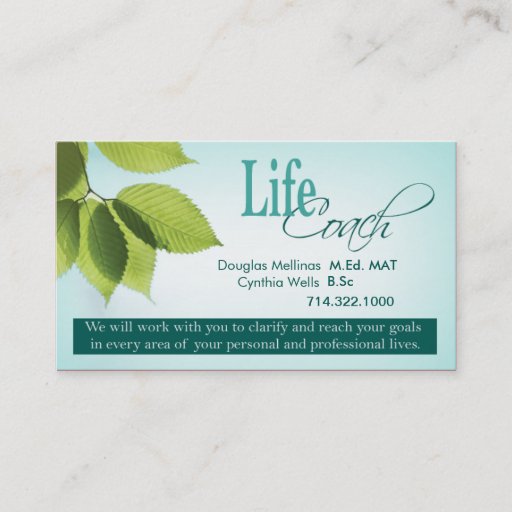 Customizable Life Coach I Personal Goals Spiritual Counseling Business Card Templates