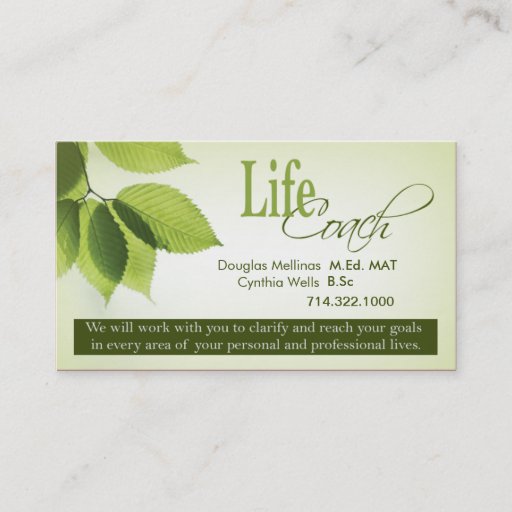 Customizable Life Coach I Personal Goals Spiritual Counseling Business Card Template