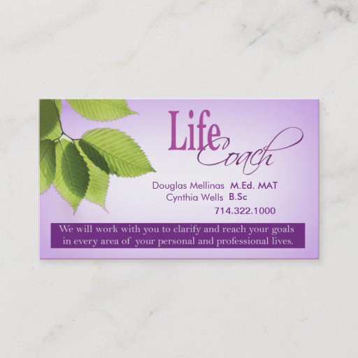Customizable Life Coach I Personal Goals Spiritual Counseling Business Card Templates