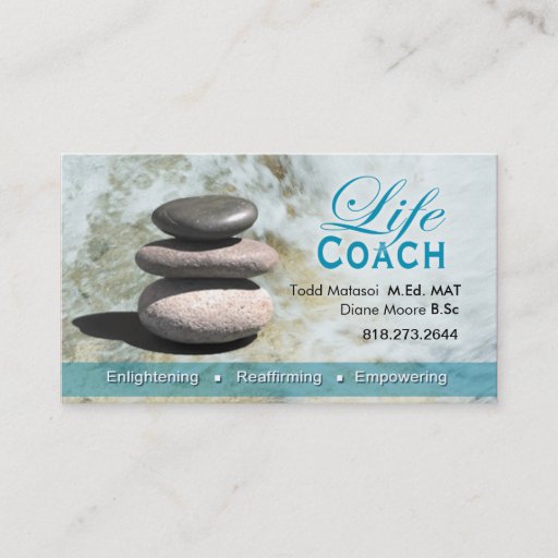 Customizable Life Coach II Personal Goals Spiritual Counseling Business Card Template