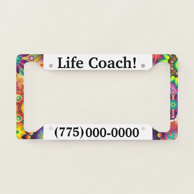 Life Coach License Plate Frame (Front)