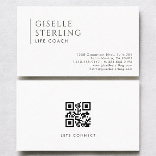 Life Coach Modern Professional QR Code Business Card