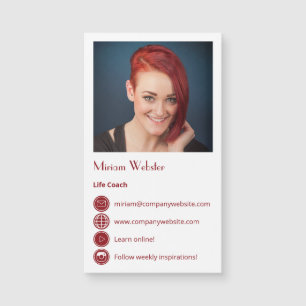 Life Coach Professional Networking Card Magnet