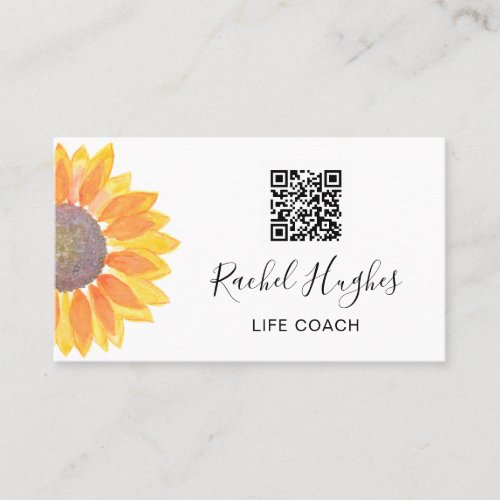 Life Coach QR Code Business Card