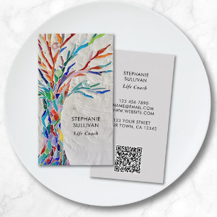 Life Coach QR Code Tree Of Life Business Card