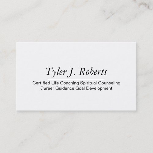 Life Coach Spiritual Counseling Career Guidance Business Card