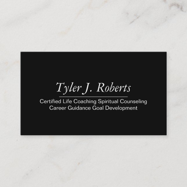 Life Coach Spiritual Counseling Career Guidance Business Card (Front)