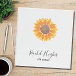 Life Coach Sunflower 3 Ring Binder<br><div class="desc">Life Coach Sunflower Binder.
This simple and elegant binder is decorated with a watercolor yellow sunflower.
Customize it with your name,  and occupation.
There is a matching business card case in my store.
Original Watercolor © Michele Davies.</div>