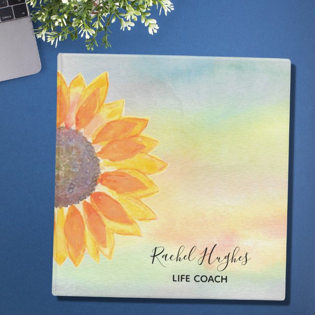Life Coach Sunflower Colorful 3 Ring Binder (Creator Uploaded)