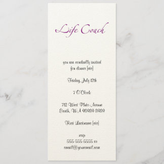 Life Coach Text Swash Invitation