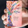 Life Coach Tree Of Life Coral Business Card
