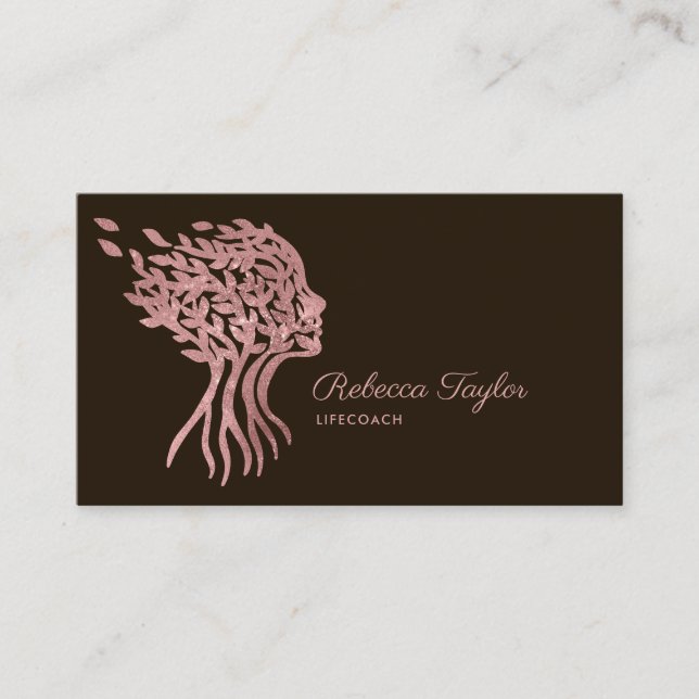life coach tree of life therapist healer wellness  business card (Front)