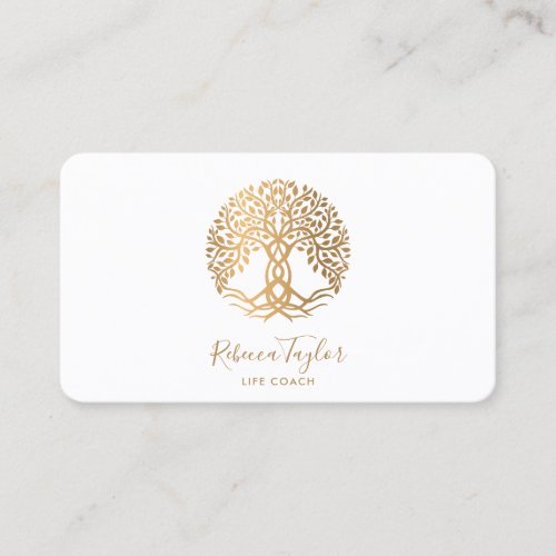 life coach tree of life therapist yoga healer busi business card