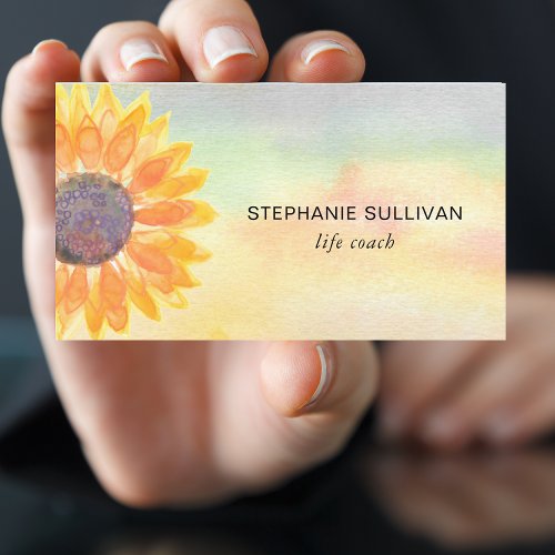 Life Coach Watercolor Business Card
