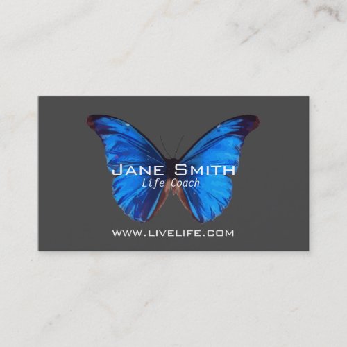 Life Coach wellbeing butterfly freelance Business Card