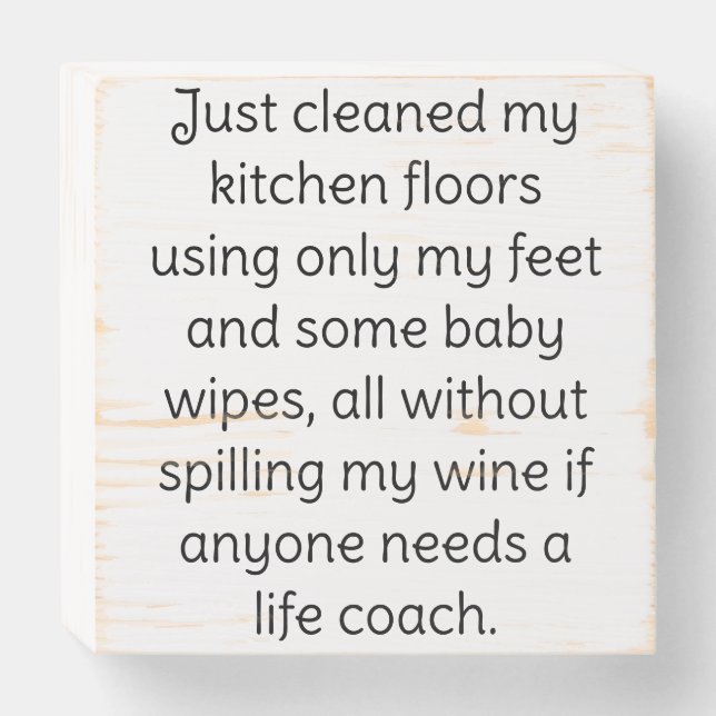 Life Coach Wooden Box Sign (Front Horizontal)