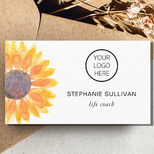 Life Coach Your Logo Botanical Business Card