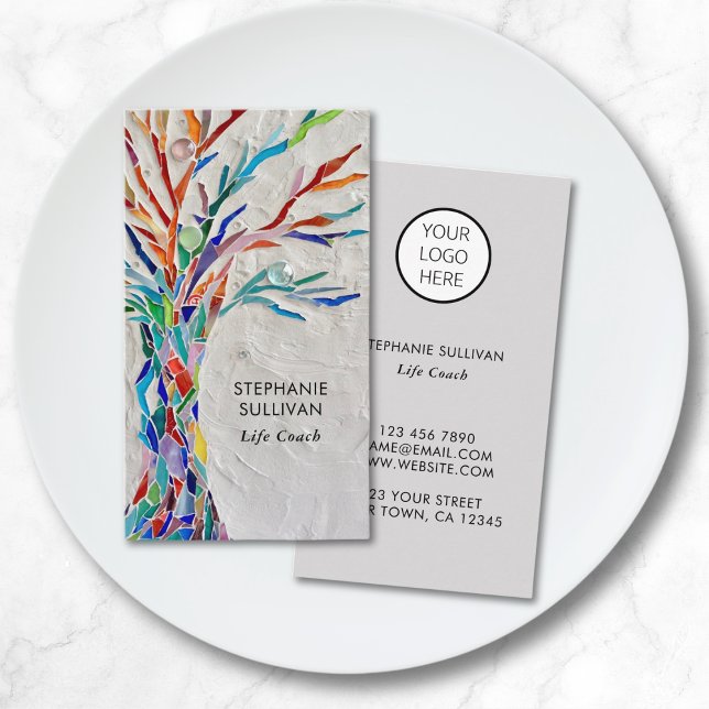 Life Coach Your Logo Tree Of Life Business Card (Creator Uploaded)