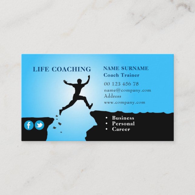Life coaching business card (Front)