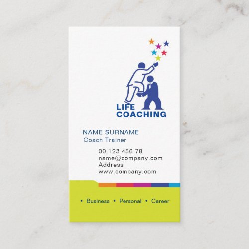 Life coaching business card