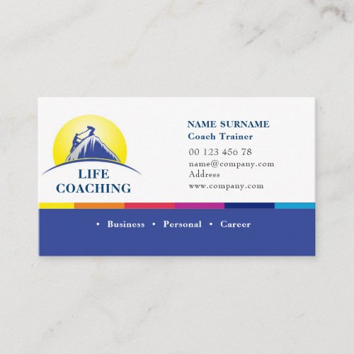 Life coaching business card