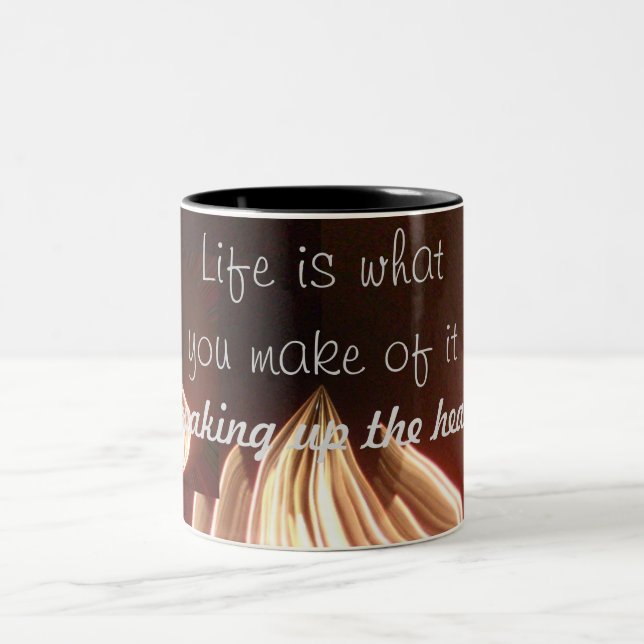 Life Coffee Two-Tone Coffee Mug (Center)
