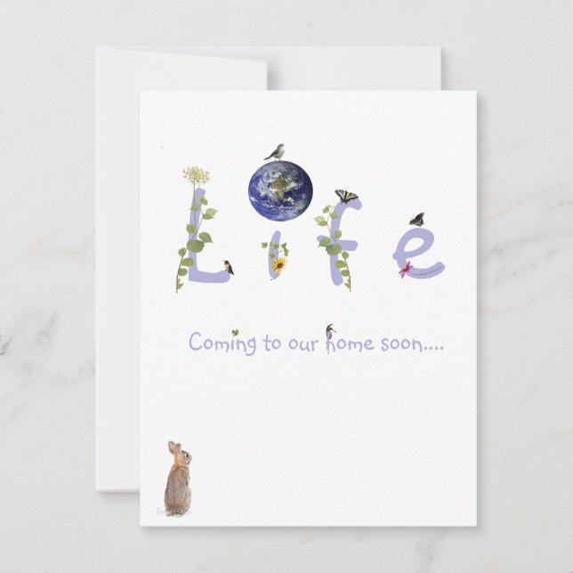 Life: Coming to our home soon-baby shower invite (Front)