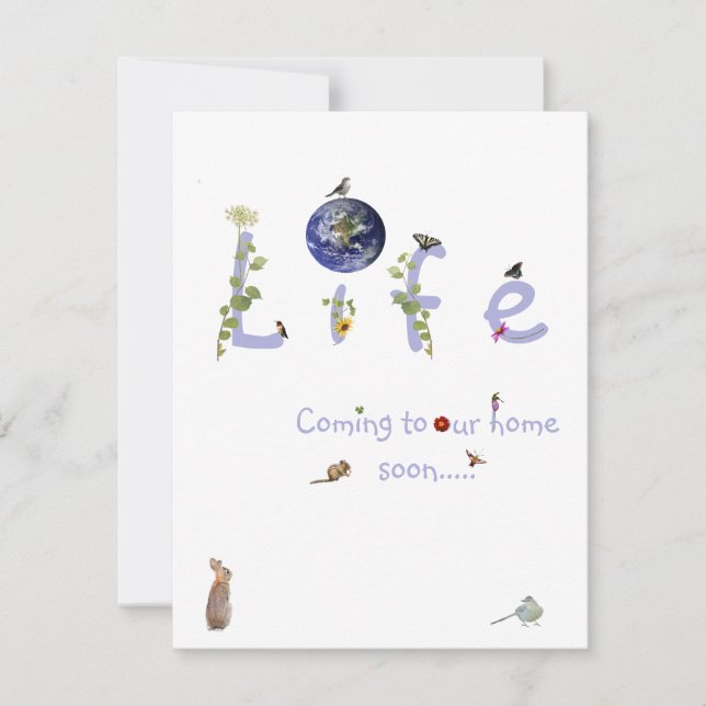 Life: Coming to our home soon-baby shower invite (Front)