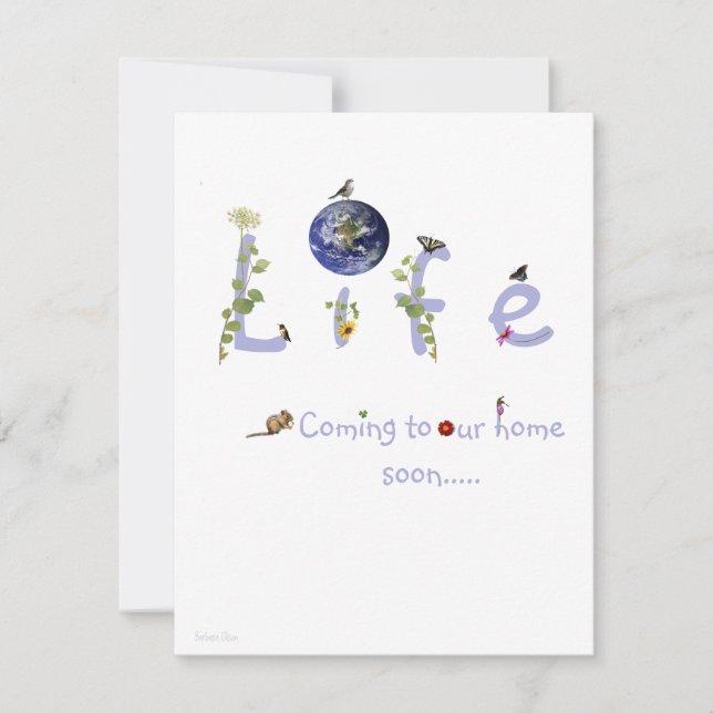Life: Coming to our home soon-baby shower invite (Front)