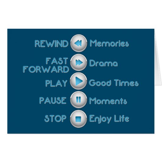 Life Control Buttons Card (Front Horizontal)