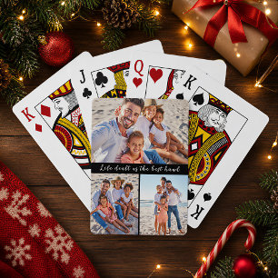 Life Dealt Us the Best Hand Family Photo Collage Poker Cards