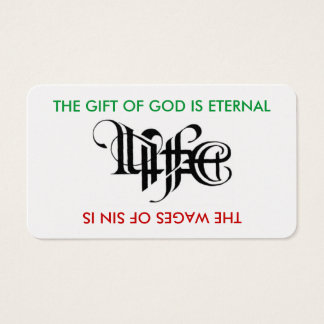 Life / Death Ambigram Card