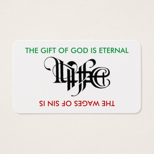 Life / Death Ambigram Card (Front)