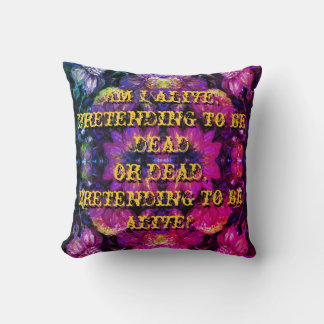 Life & Death Dahlias Floral Tapestry Throw Pillow