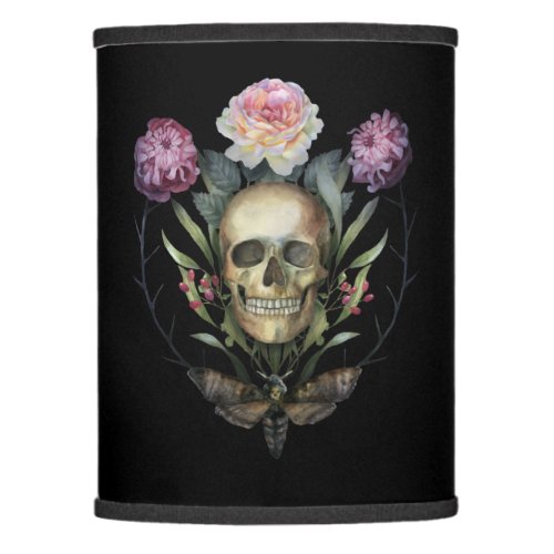 Life  Death _ Skull Botanical Flowers Deaths Lamp Shade