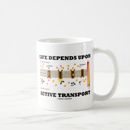 Life Depends Upon Active Transport Na_K Pump Coffee Mug