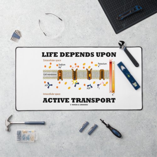 Life Depends Upon Active Transport Na_K Pump Desk Mat