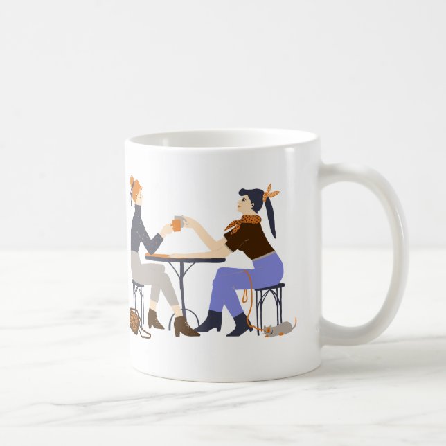 Life, Determination, and Tea. Friends Friendship Coffee Mug (Right)