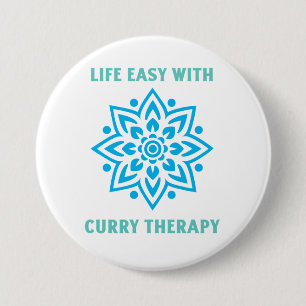 Life Easy With Curry Therapy Curry Lover Button