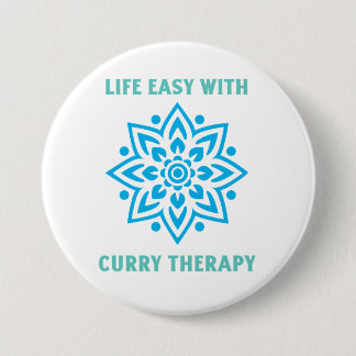 Life Easy With Curry Therapy Curry Lover Button