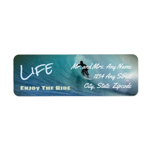 Life _ Enjoy The Ride Surfer Label