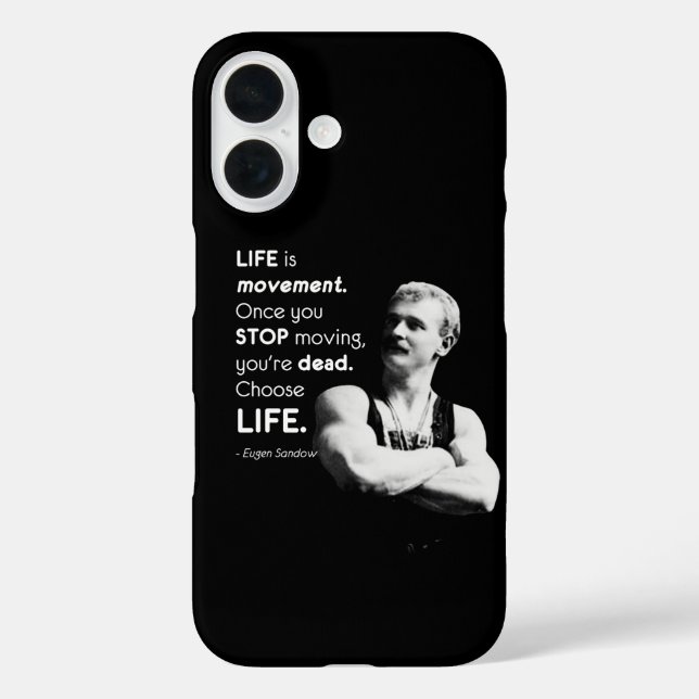Life - Eugen Sandow Bodybuilding Motivational Case-Mate iPhone Case (Back)